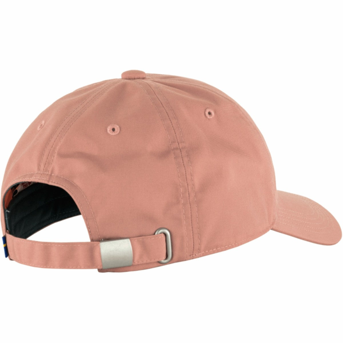 Dusty Rose baseball cap with a strap on a white background