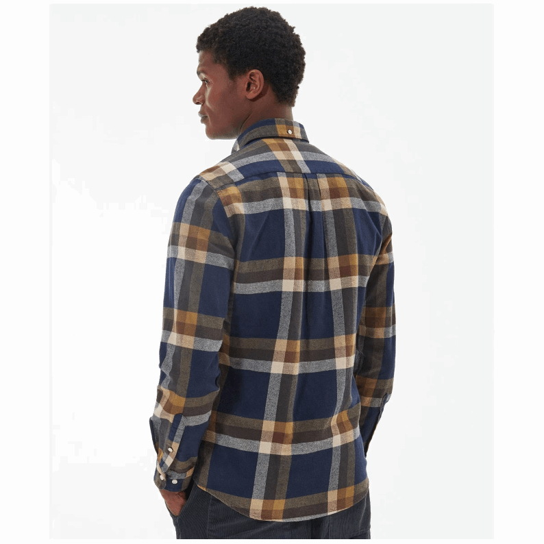 Barbour Folley Tailored Navy Shirt – Oversized Country Check
