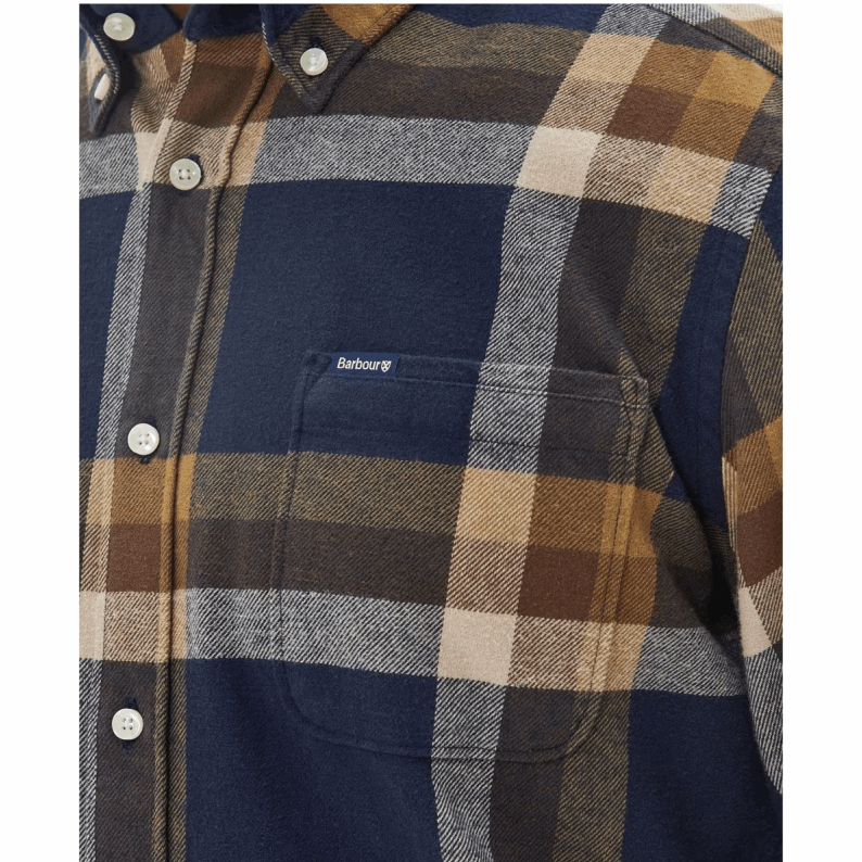 Barbour Folley Tailored Navy Shirt – Oversized Country Check