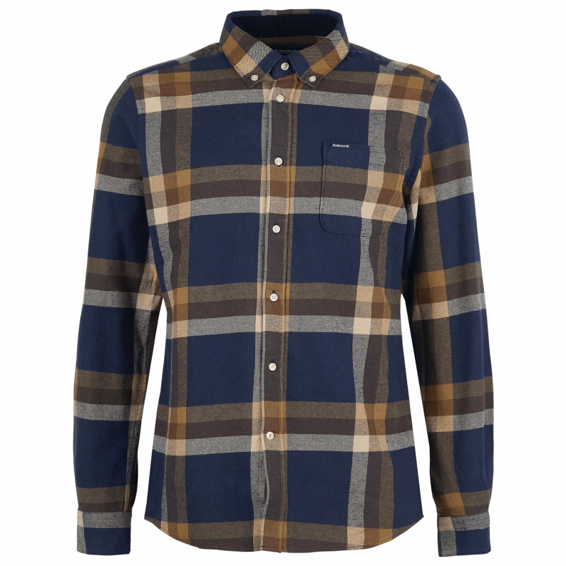 Barbour Folley Tailored Navy Shirt – Oversized Country Check