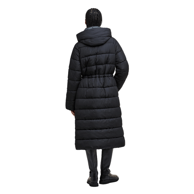 Barbour Freya Puffer Jacket - Black/Onyx Tartan