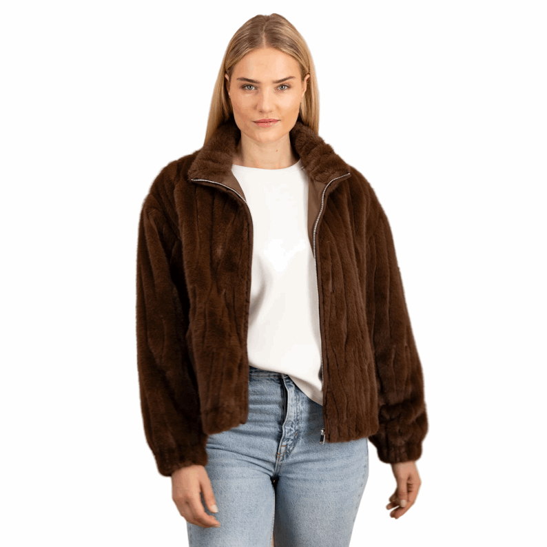 Fynch-Hatton Super Soft Faux Fur Jacket - Chocolate