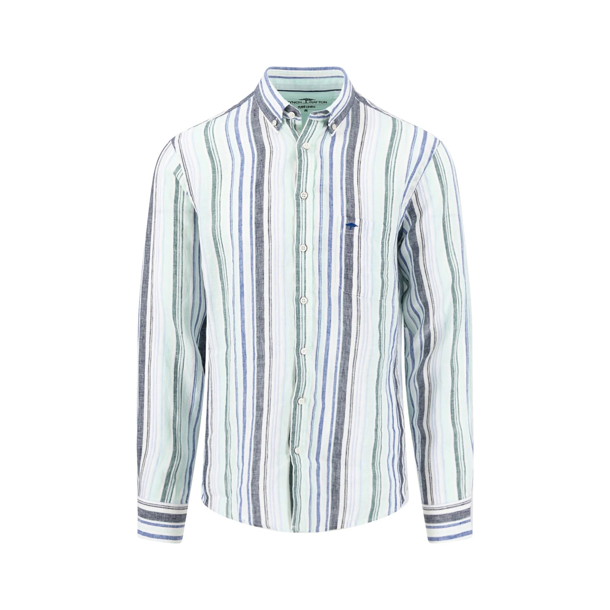 Striped shirt with long sleeves on a white background