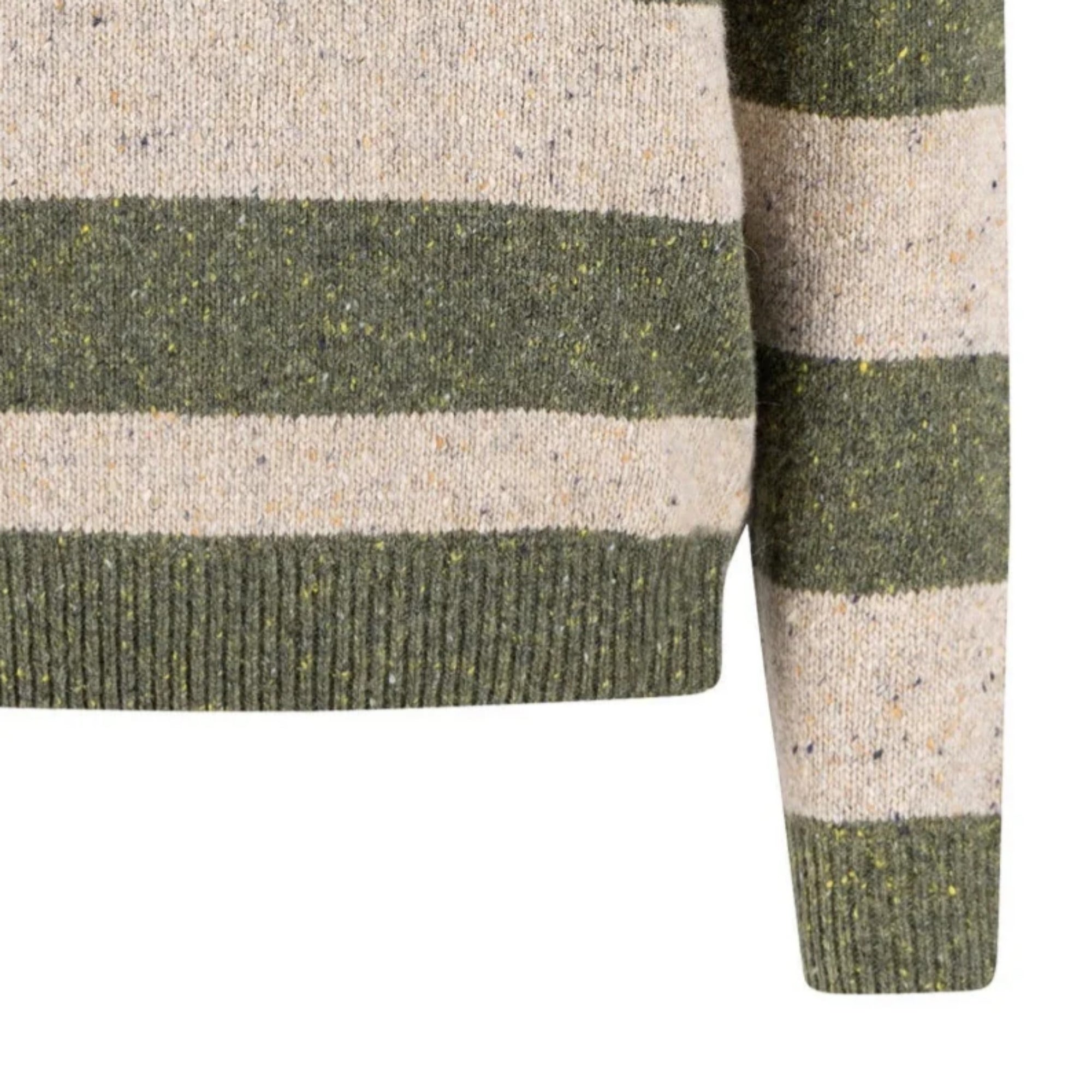 Fynch-Hatton Wool-Blend Knitted Sweater Polo Collar in Dark Ivy