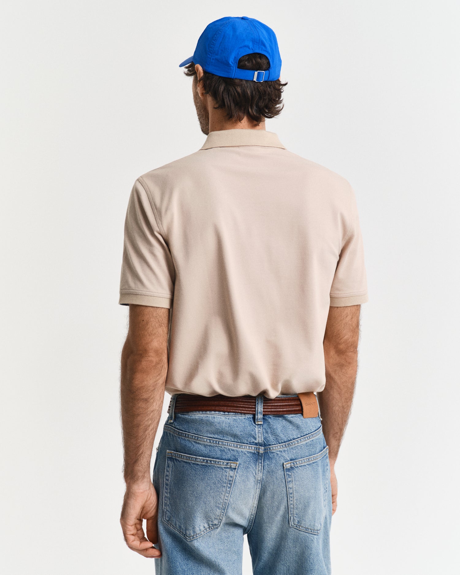 GANT Contrast Piqué Polo Shirt in Dry Sand