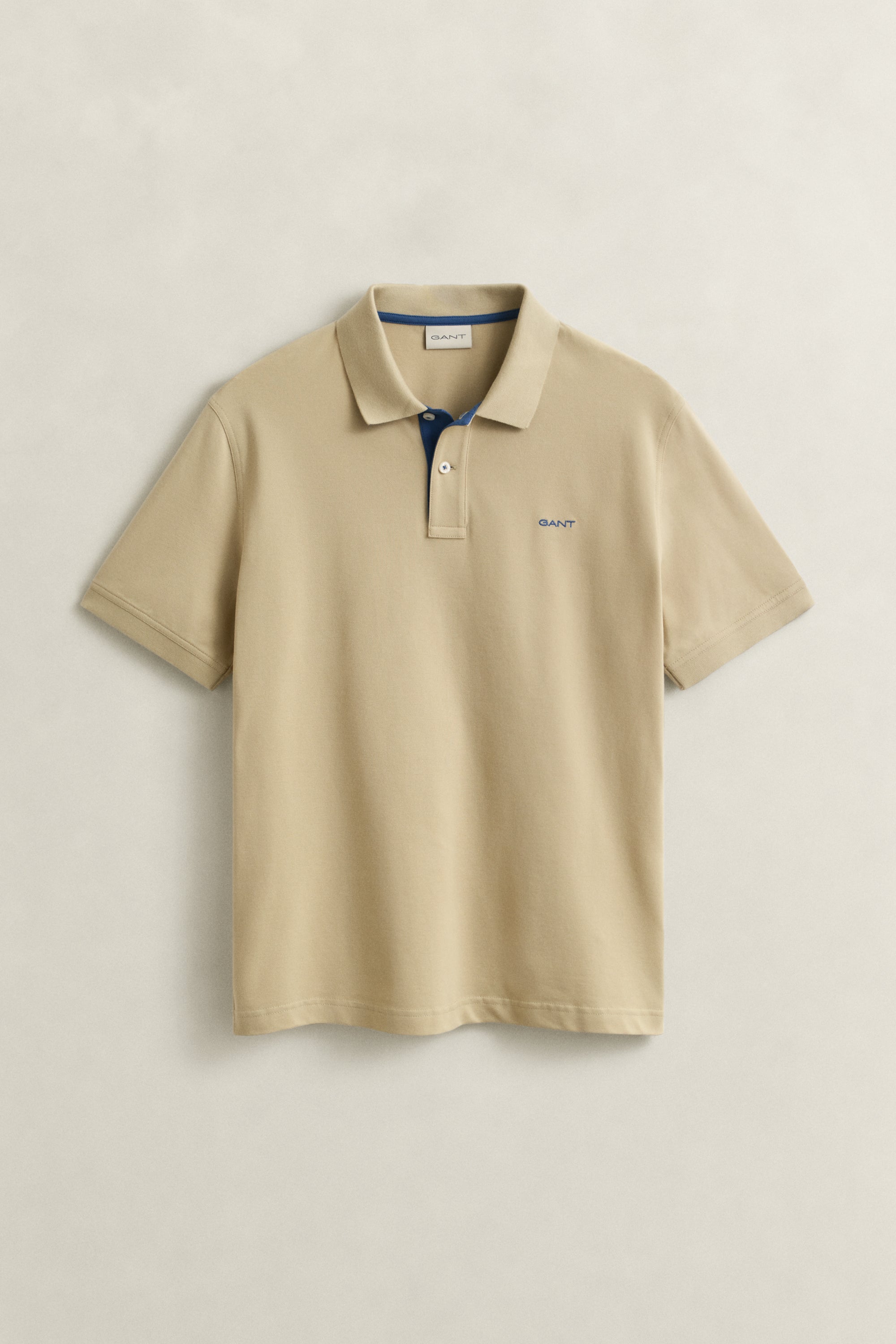 GANT Contrast Pique Polo in Oat Beige 2062026