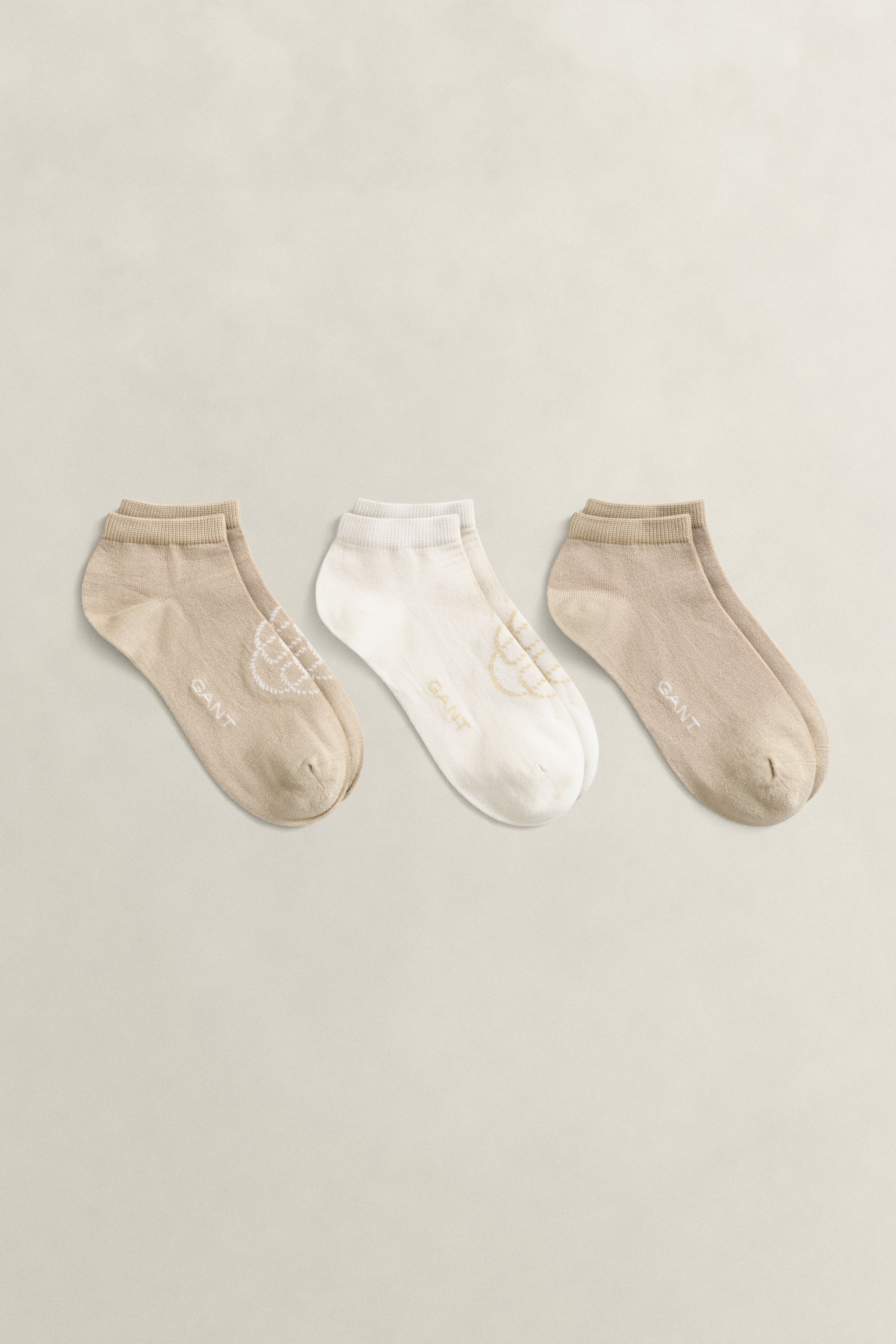 GANT Monogram Socks 0268 3-Pack in Oat Beige