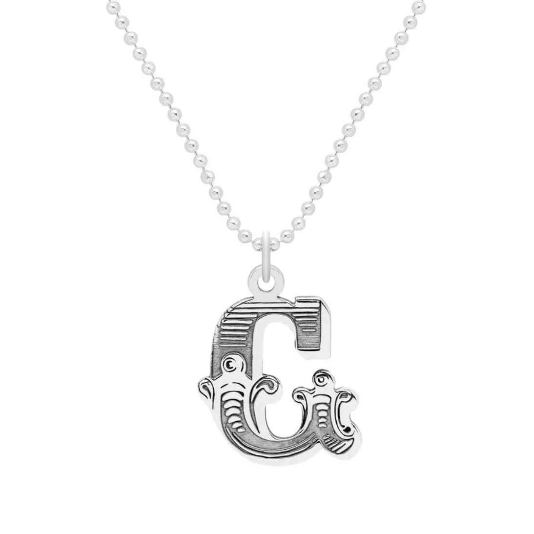 Carter Gore Small Letter Necklace Sterling Silver A-Z