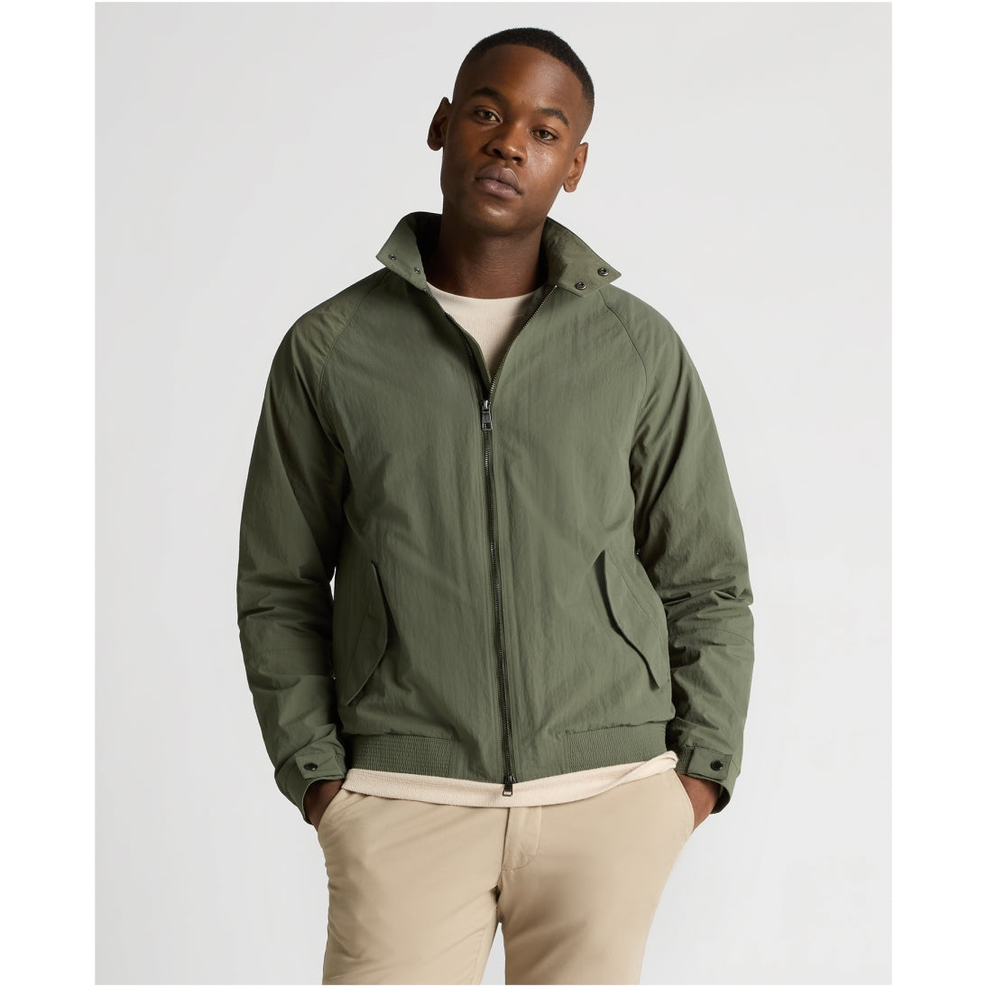 Remus Uomo Gabe Regular Fit Showerproof Harrington Jacket 80760 Green