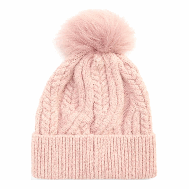 Barbour Elsdon Cable-Knit Beanie Gardenia
