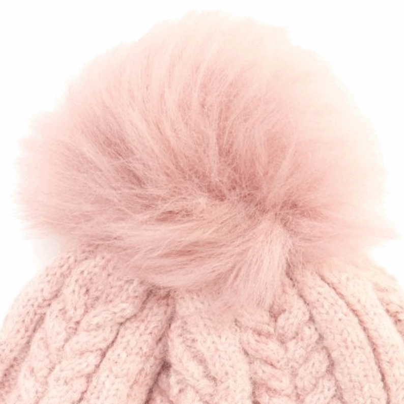 Barbour Elsdon Cable-Knit Beanie Gardenia