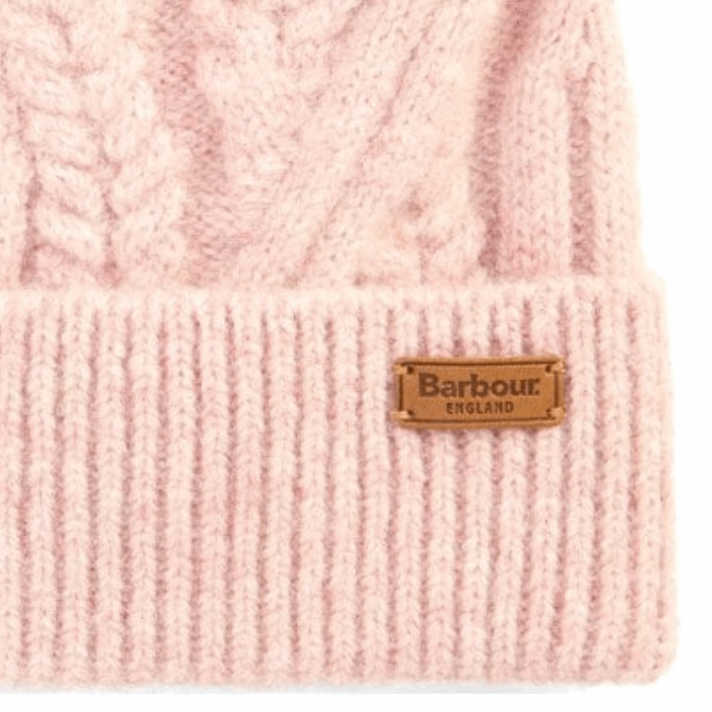 Barbour Elsdon Cable-Knit Beanie Gardenia