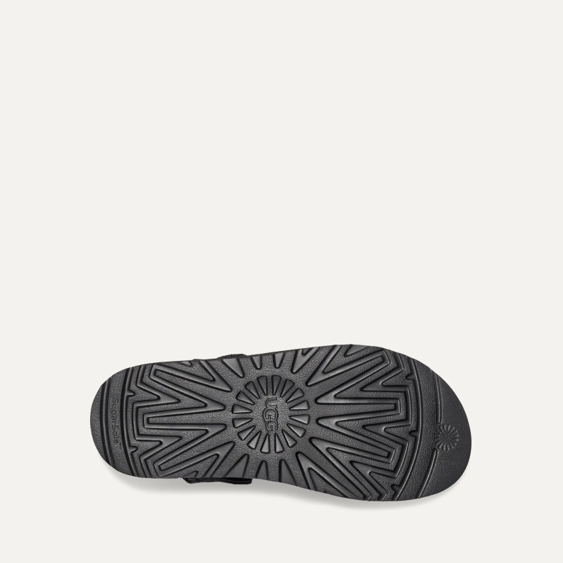 Black sole of a shoe on a white background