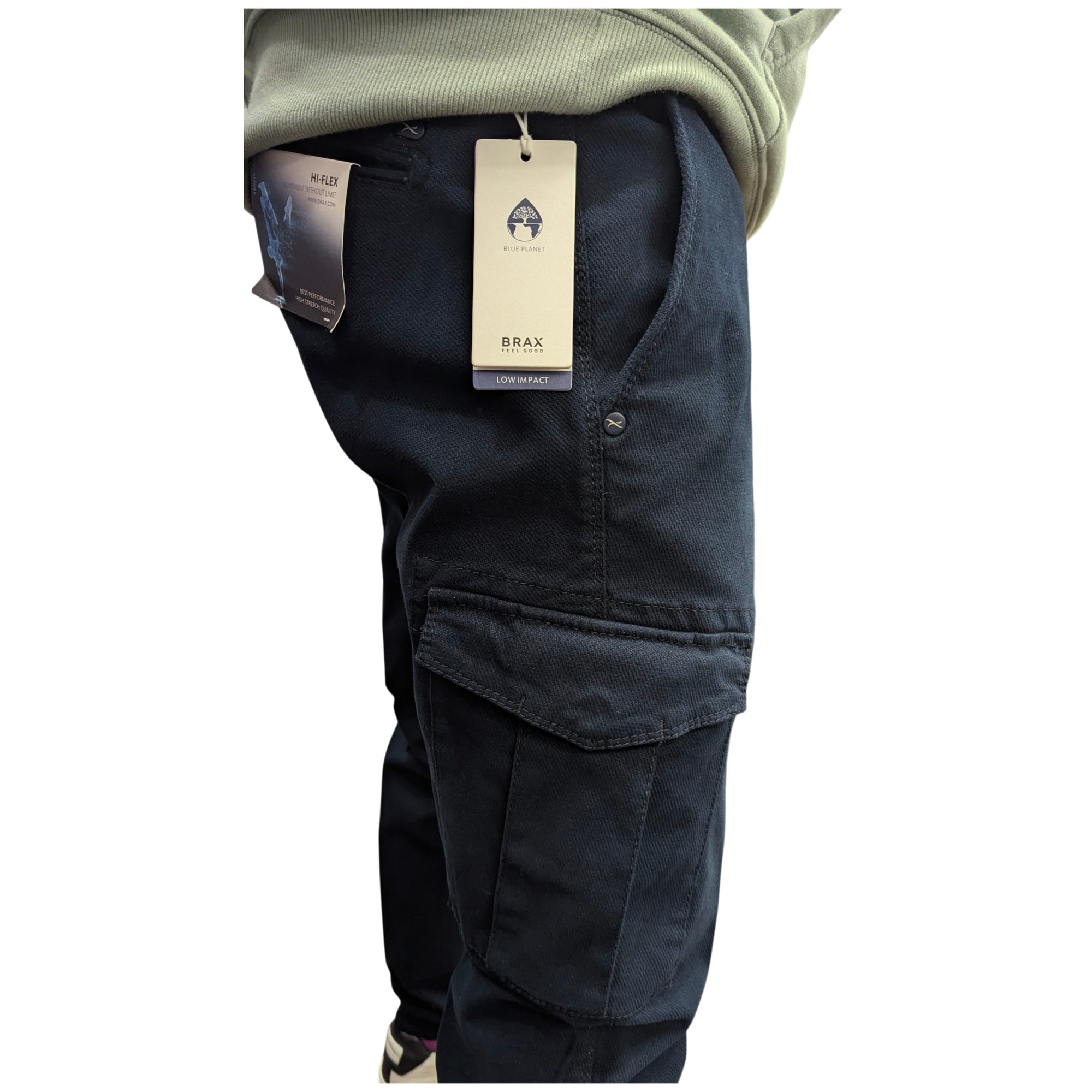 Brax Cargo Combat Trousers 85-1204 Silvio CGO Navy