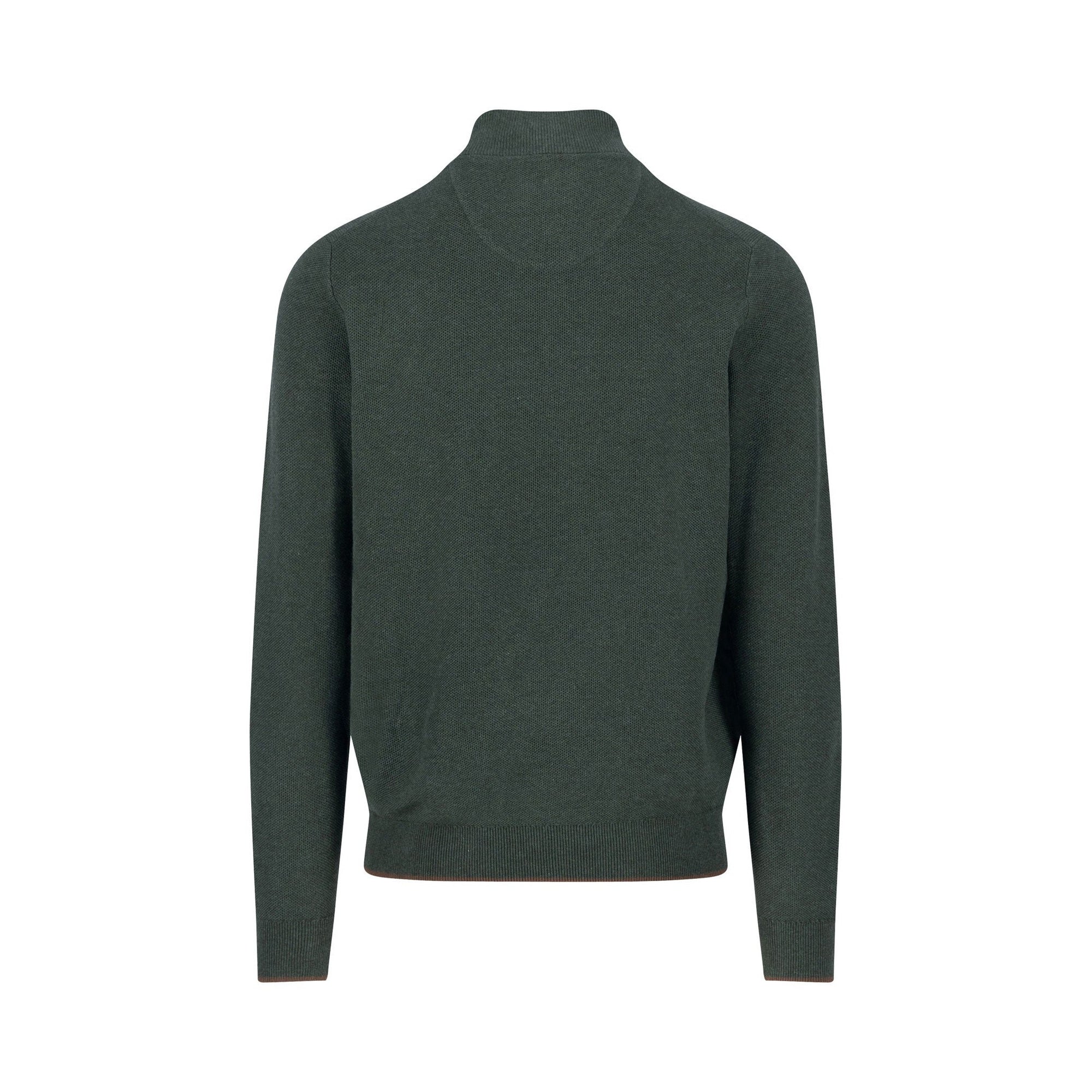 Dark green sweater on a white background
