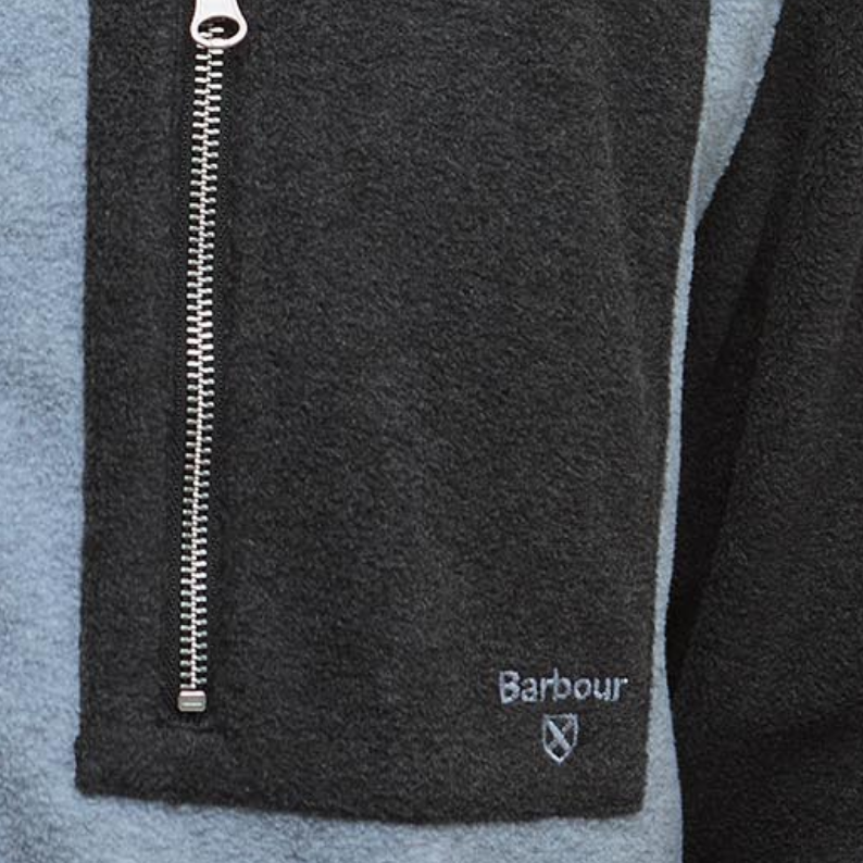 Barbour Colour Block Fleece – Grey Marl &amp; Navy
