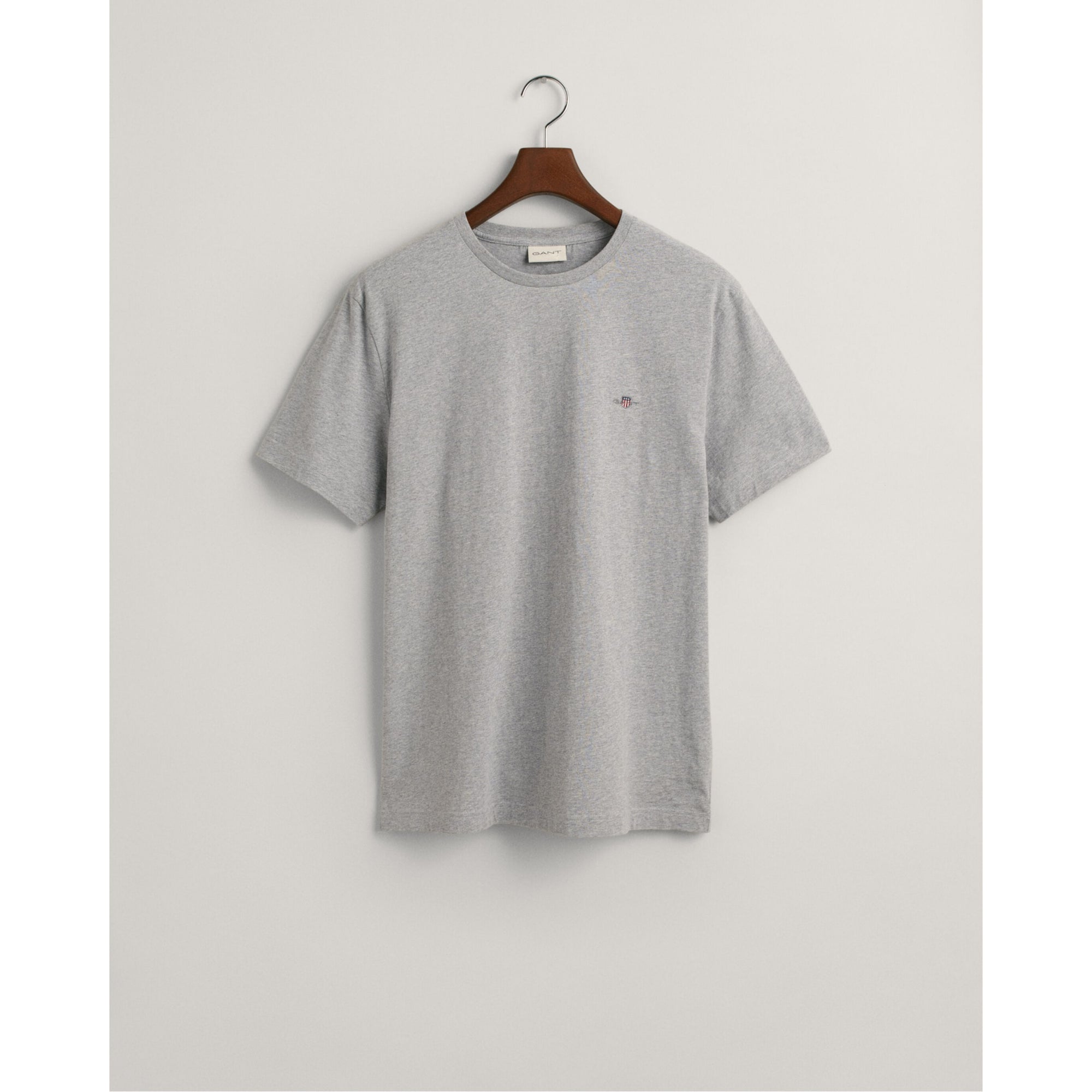 GANT Pure Cotton Regular Fit Shield T-Shirt 2003184 Grey Melange