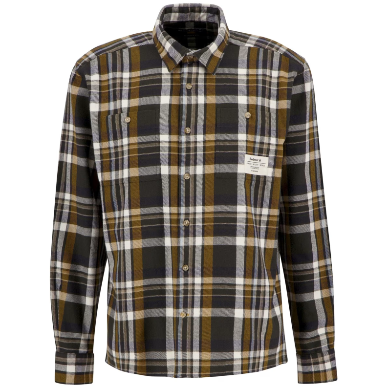 Barbour Hanley Relaxed Checked Shirt - Olive