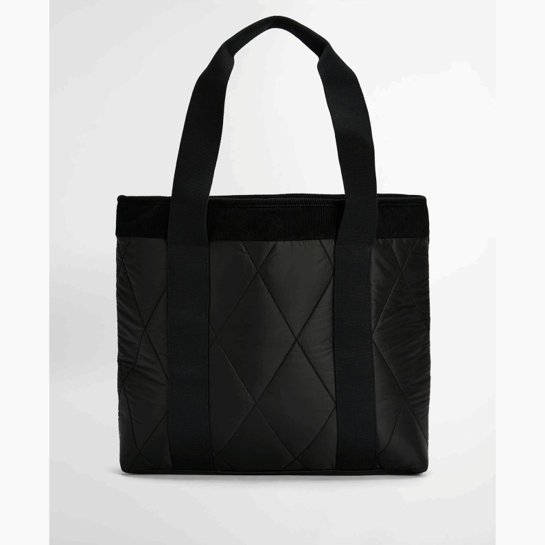 Barbour Healy Quilted Tote Bag in Black/Ancient & Merlot