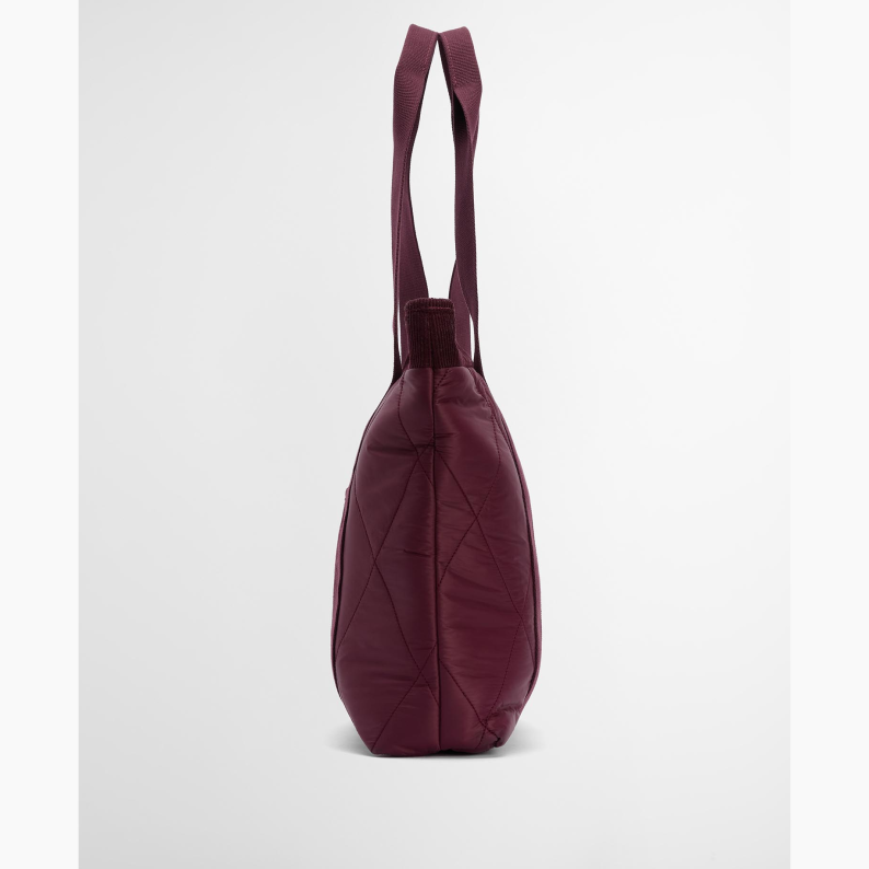 Barbour Healy Quilted Tote Bag in Black/Ancient &amp; Merlot