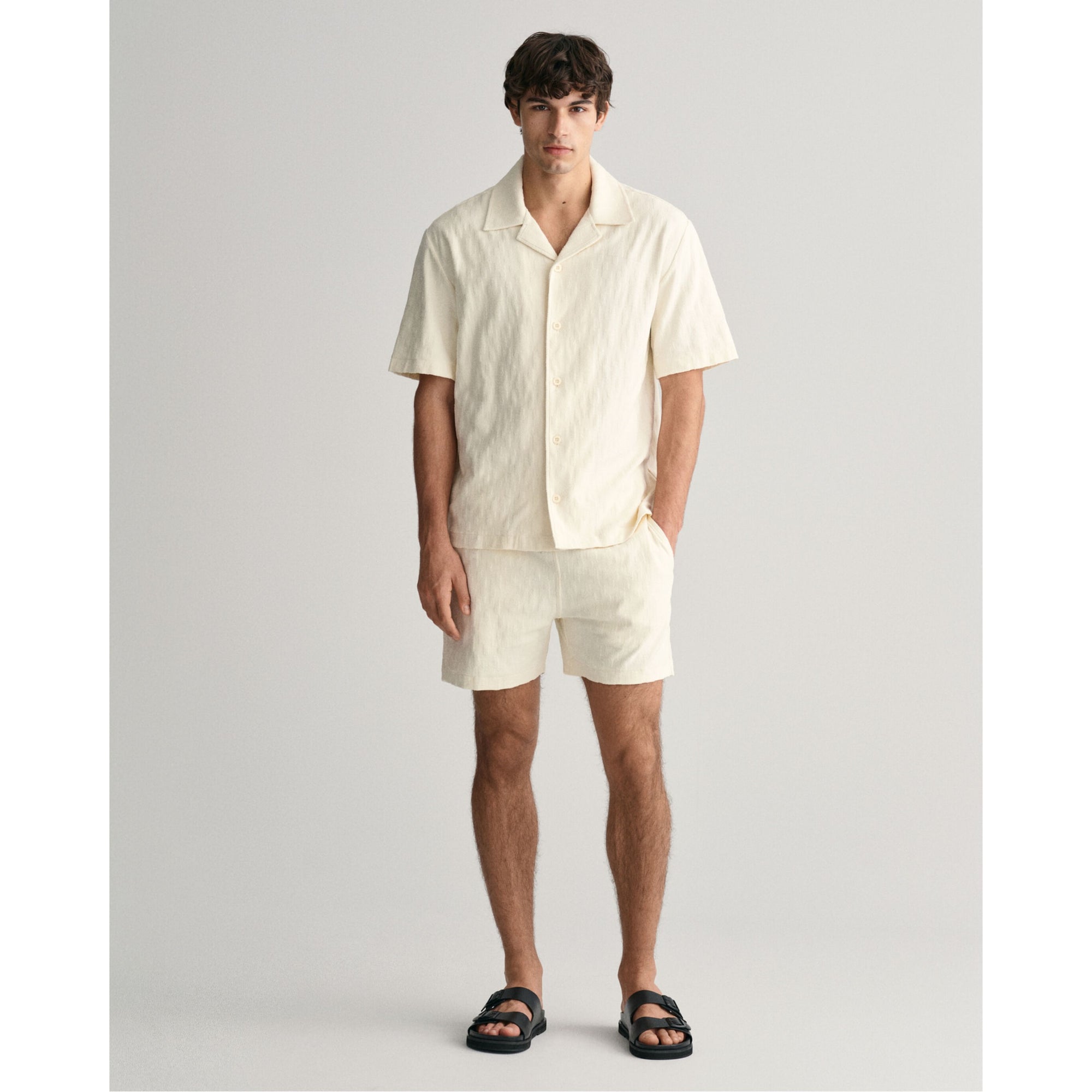 GANT Jacquard Terry Cloth Shorts 2019005 Cream