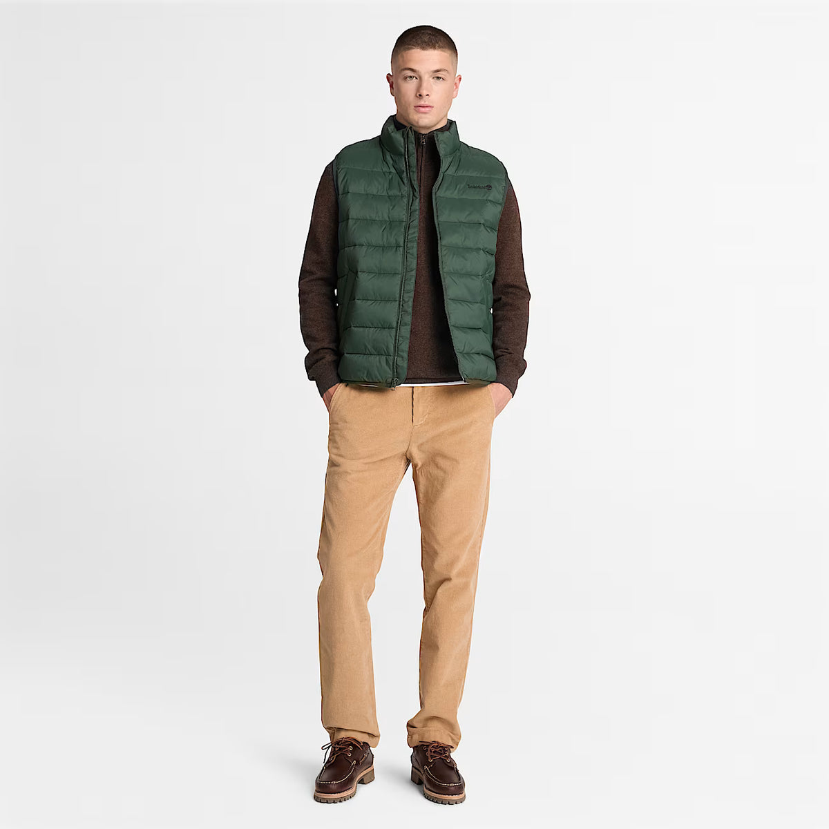 Timberland Jaffrey Wool Quarter-Zip Jumper for Men in Dark Brown