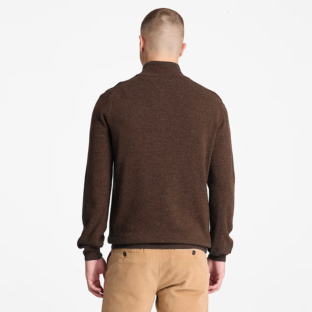 Timberland Jaffrey Wool Quarter-Zip Jumper for Men in Dark Brown