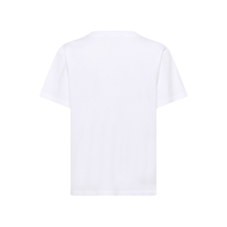 Part Two JaminaPW Oversized T-shirt in White Tawny Port Deco