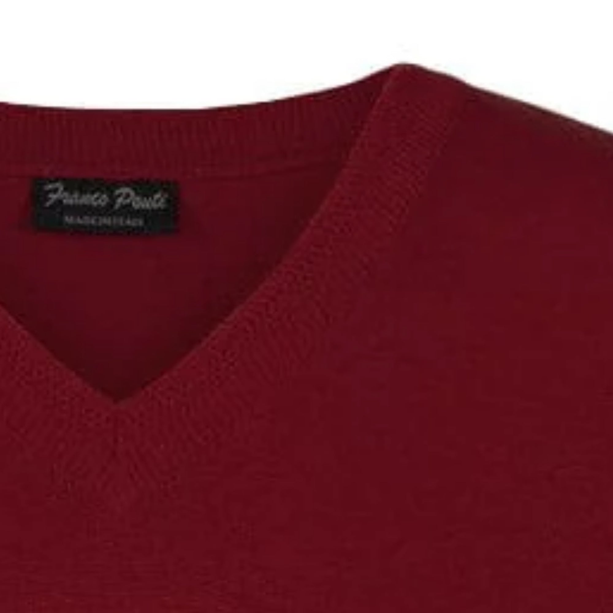 Burgundy sweater on a white background