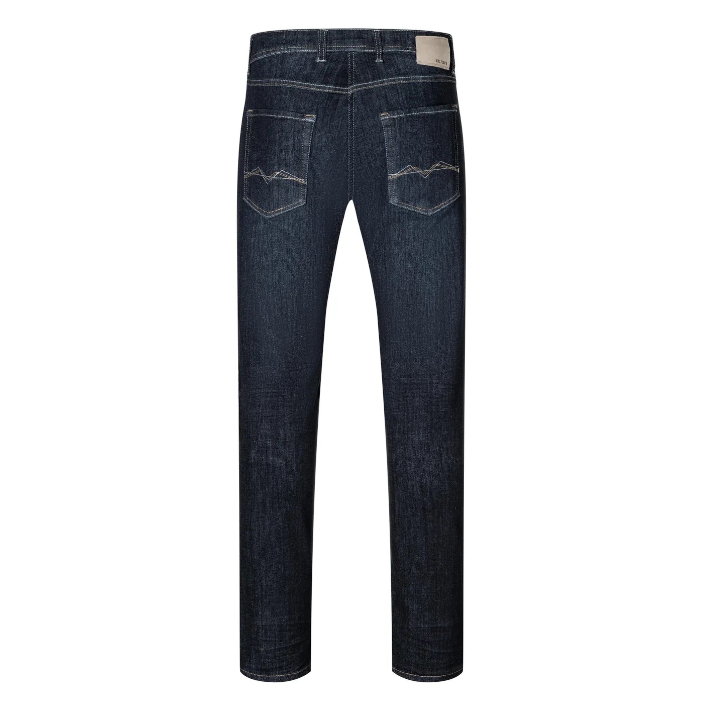 Dark blue jeans on a white background