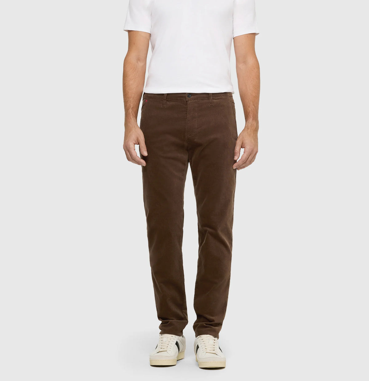 MAC Driver Fine Corduroy Stretch Chinos in Hot Fudge Brown