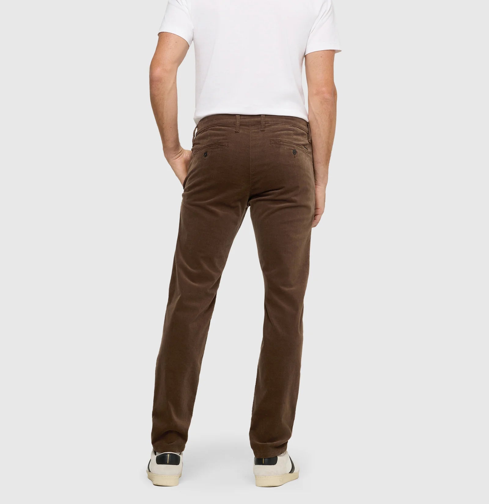 MAC Driver Fine Corduroy Stretch Chinos in Hot Fudge Brown