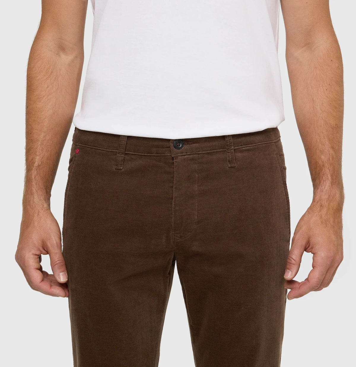 MAC Driver Fine Corduroy Stretch Chinos in Hot Fudge Brown