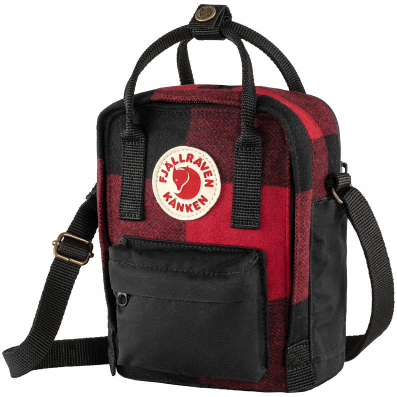 Fjällräven Kånken Re-Wool Sling – Red-Black