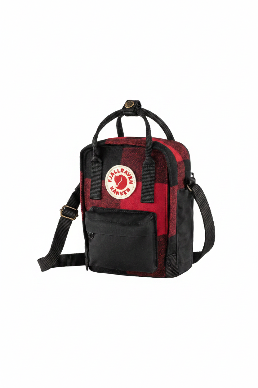 Fjällräven Kånken Re-Wool Sling – Red-Black