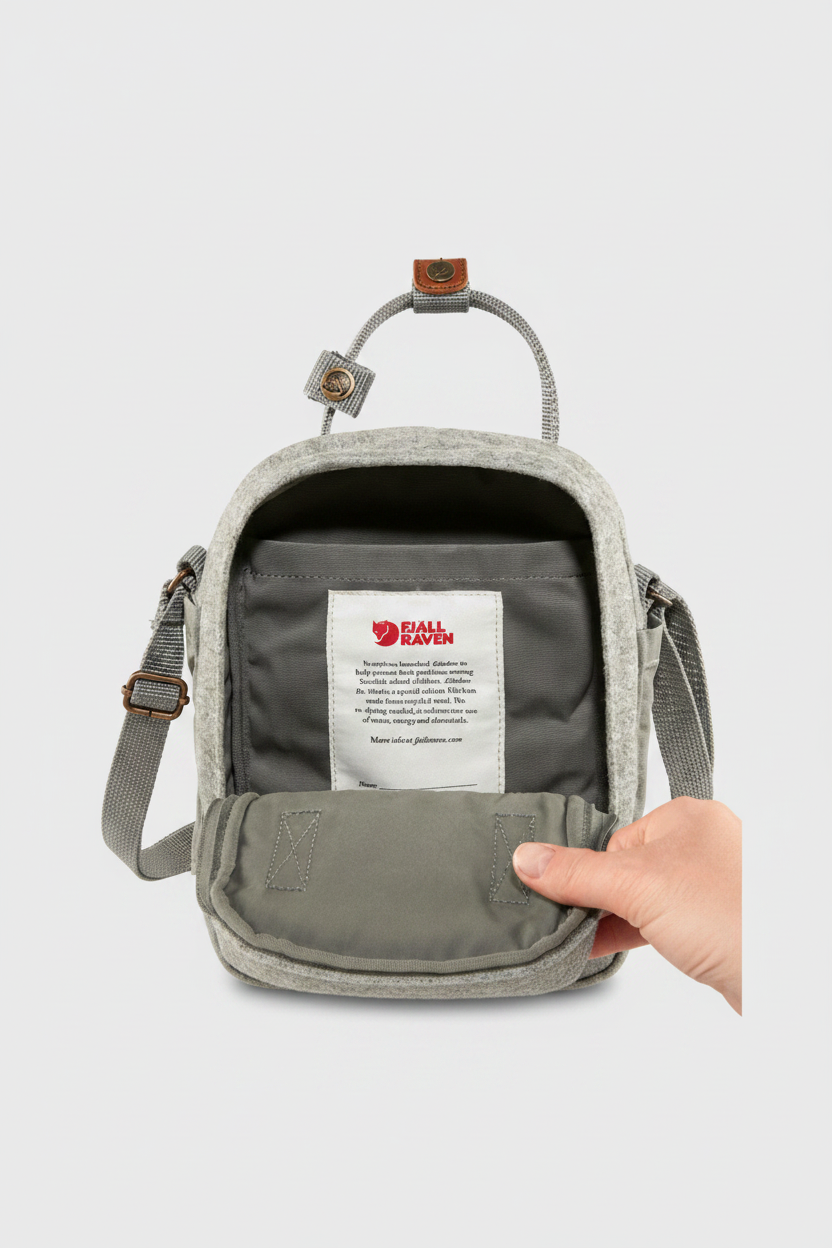 Fjällräven Kånken Re-Wool Sling – Red-Black