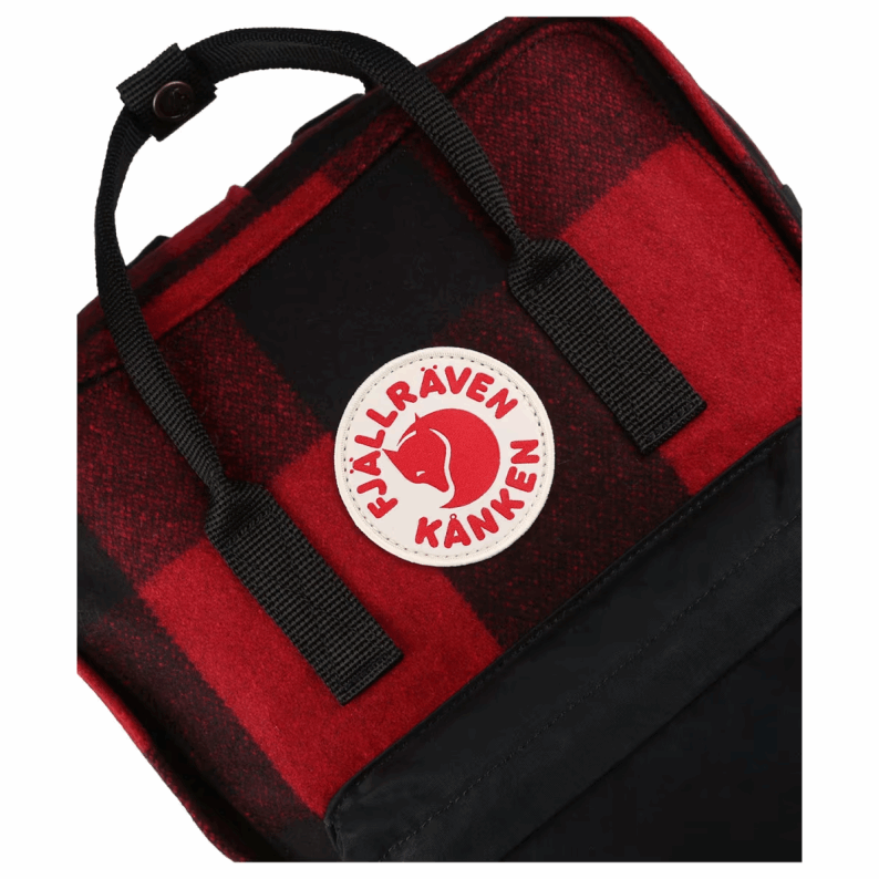 Fjällräven Kånken Re-Wool Backpack – Red-Black