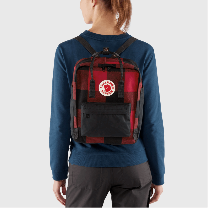 Fjällräven Kånken Re-Wool Backpack – Red-Black