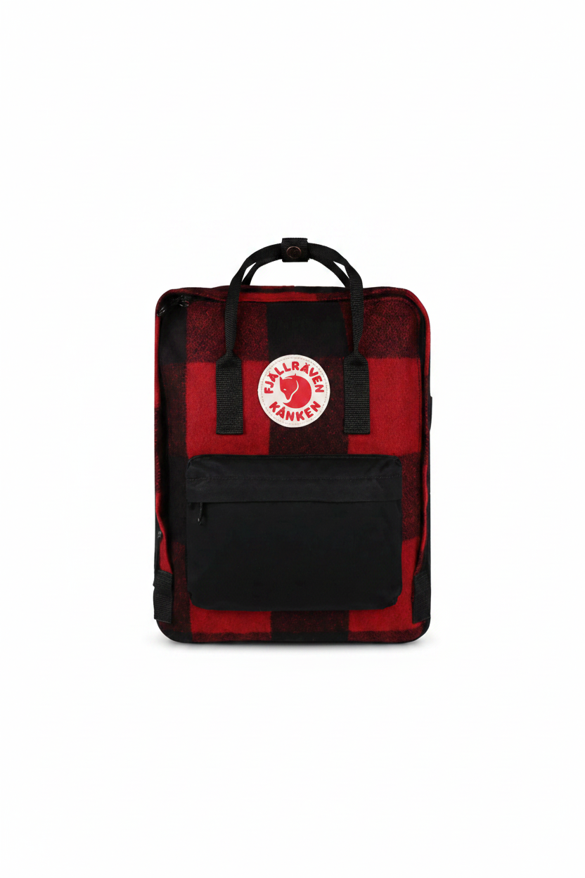 Fjällräven Kånken Re-Wool Backpack – Red-Black