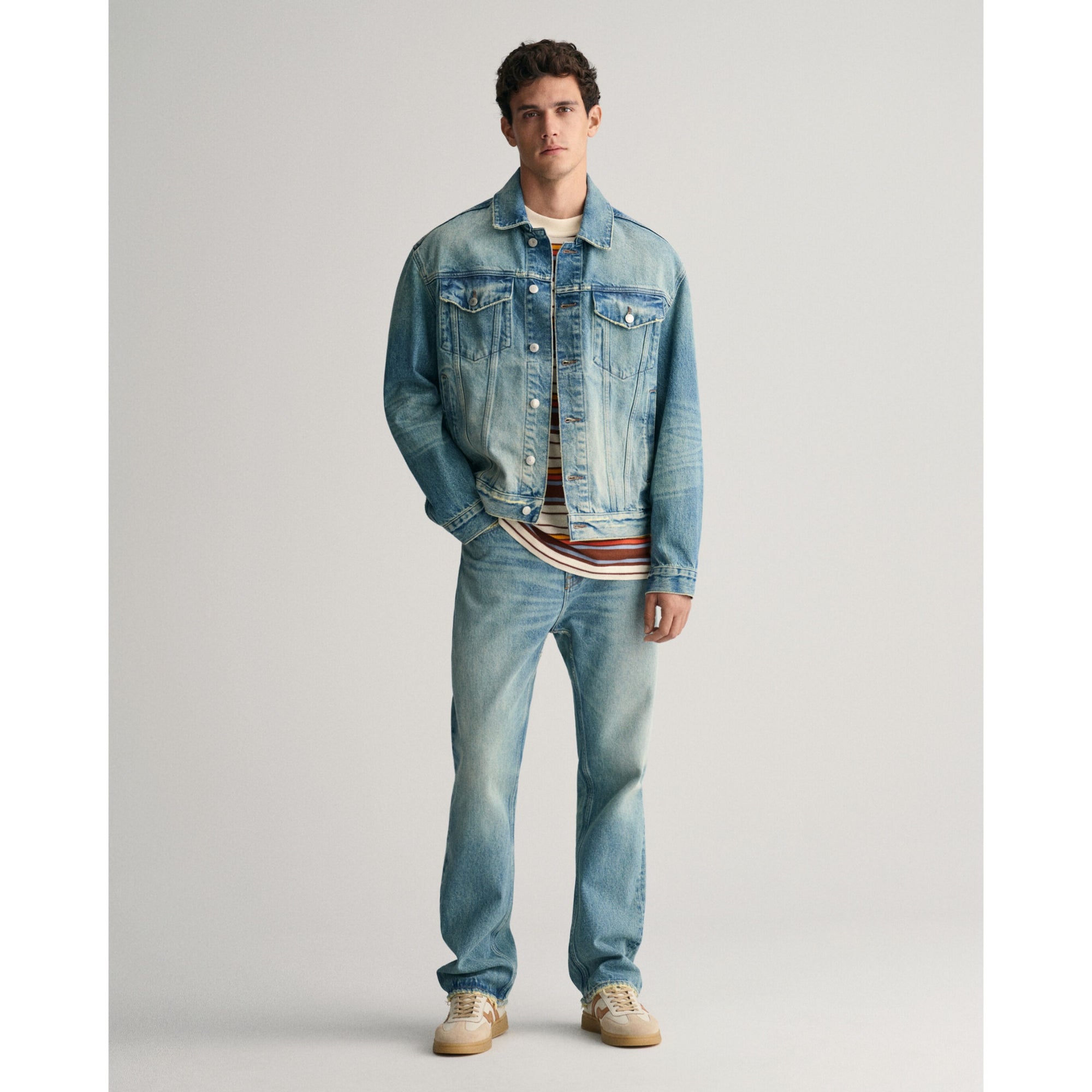 GANT Oversized Fit Knitted Striped T-Shirt 2033020