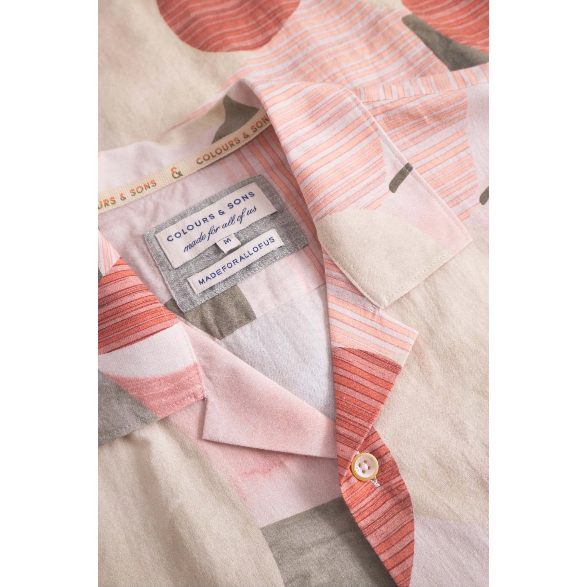 Colours And Sons Camp Collar Shirt Koi Painting