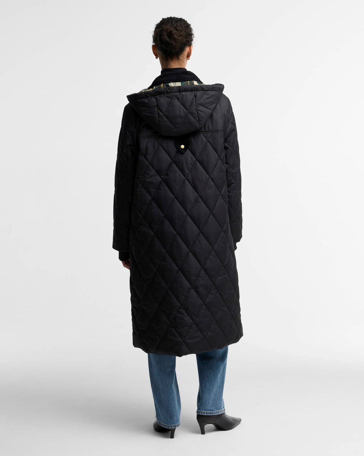 Barbour Rudson Quilted Jacket In Black/Ancient LQU1928BK11