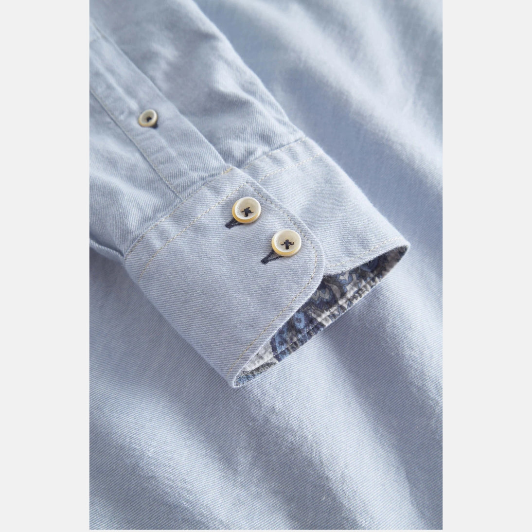 Colours &amp; Sons Soft Cotton Twill Shirt 9024-211 Lake