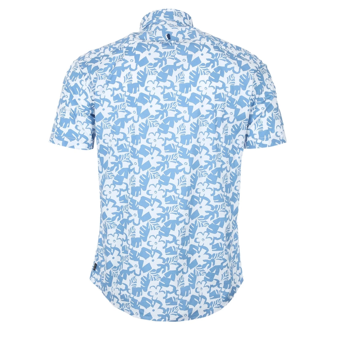 Remus Uomo Leaf Floral Print Short Sleeve Shirt 13916