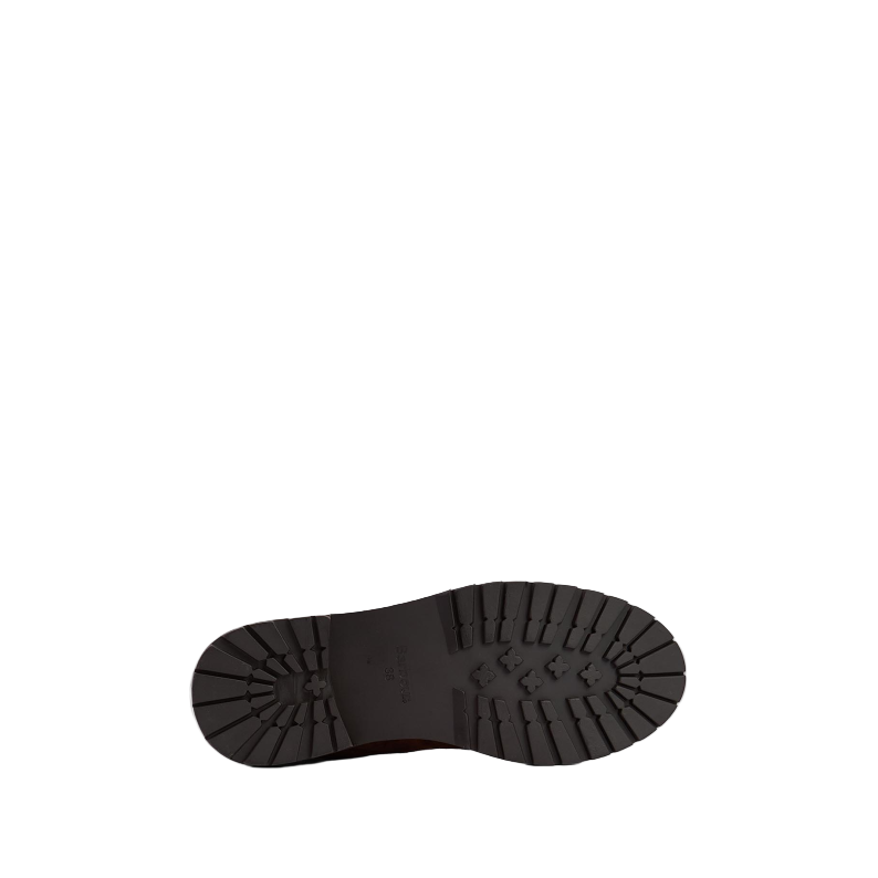 Black sole of a shoe on a white background
