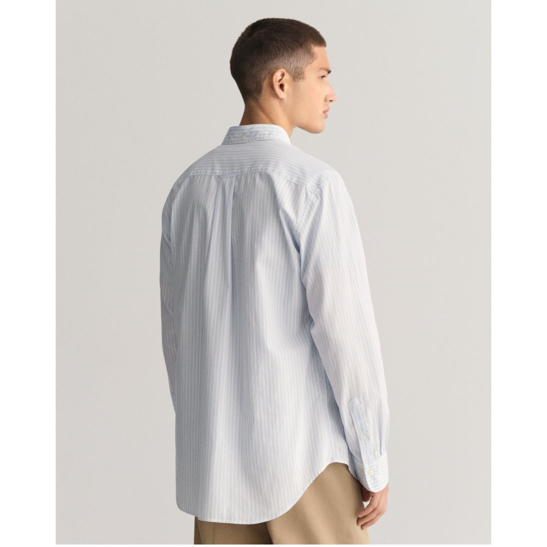 GANT Regular Fit Striped Poplin Shirt 3000130 Light Blue