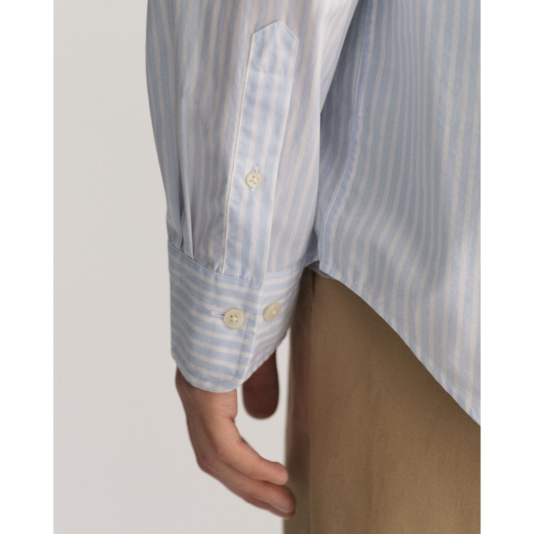 GANT Regular Fit Striped Poplin Shirt 3000130 Light Blue