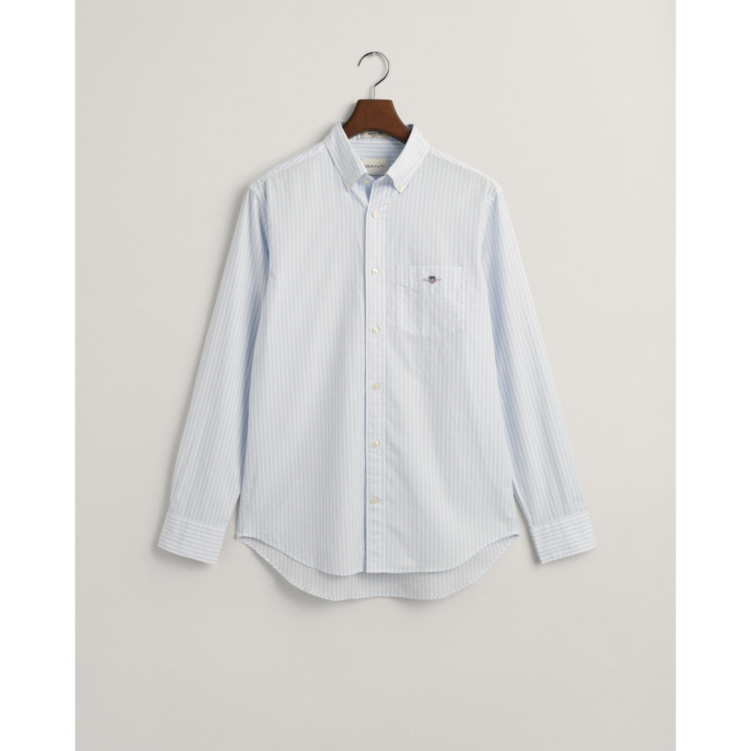 GANT Regular Fit Striped Poplin Shirt 3000130 Light Blue
