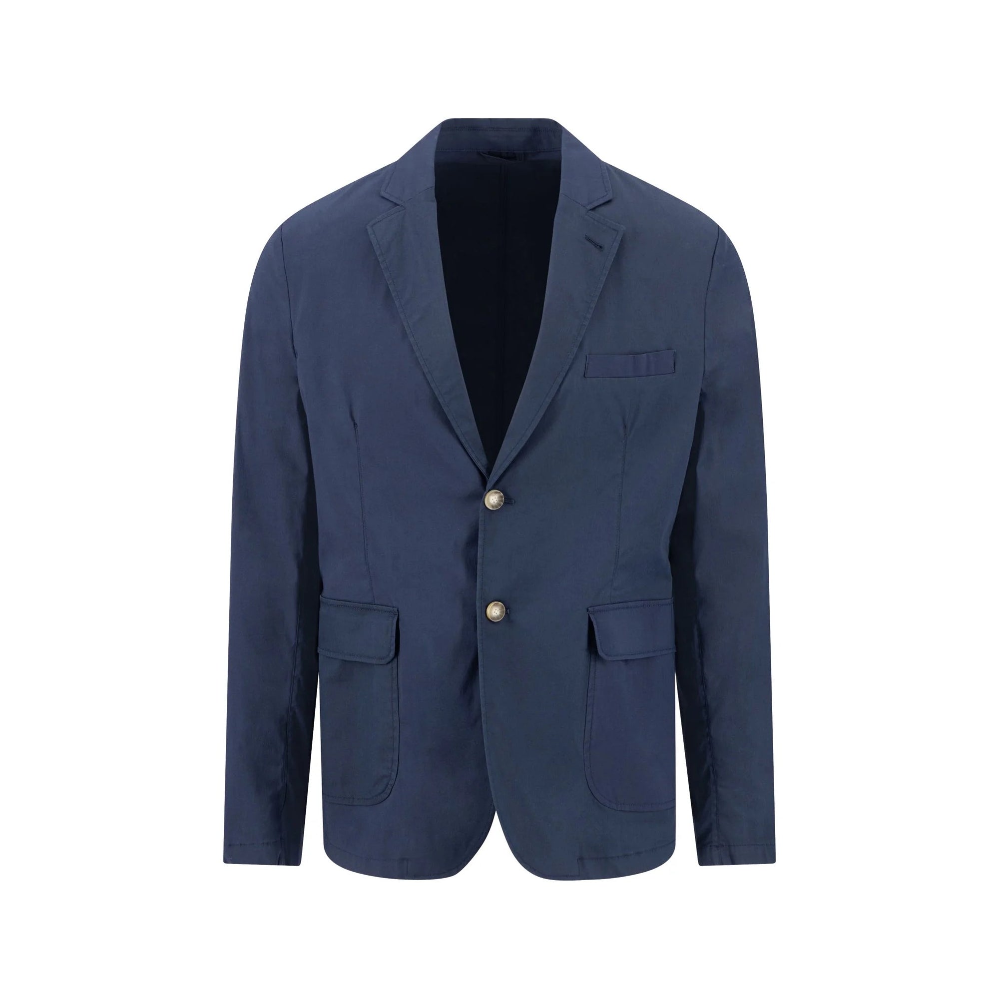 Navy blue blazer on a white background