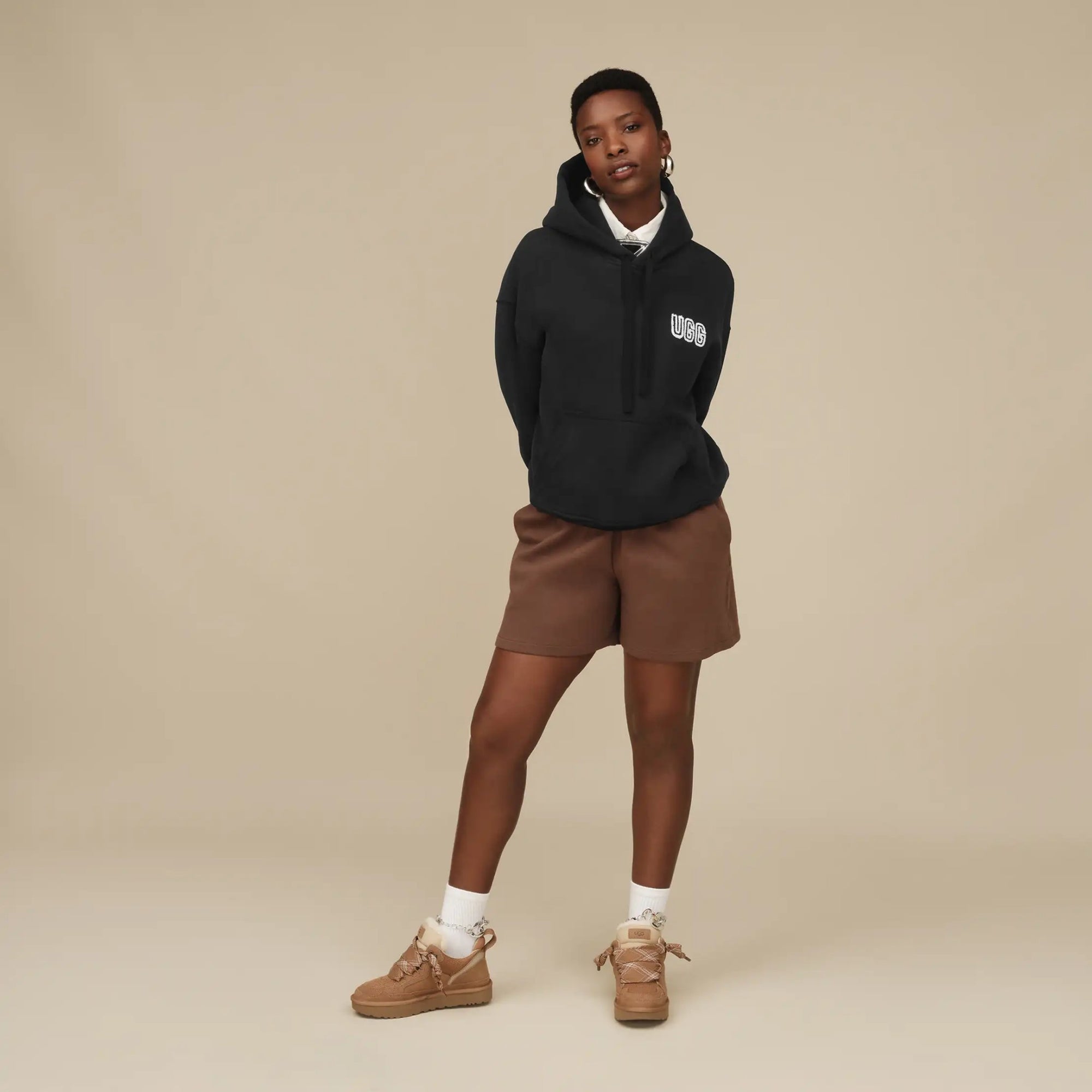 UGG Lowmel sneaker in Chestnut with fur lining